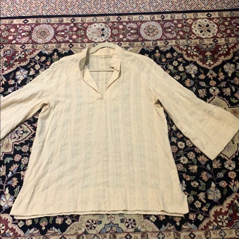 Vintage textured lightweight summer blouse